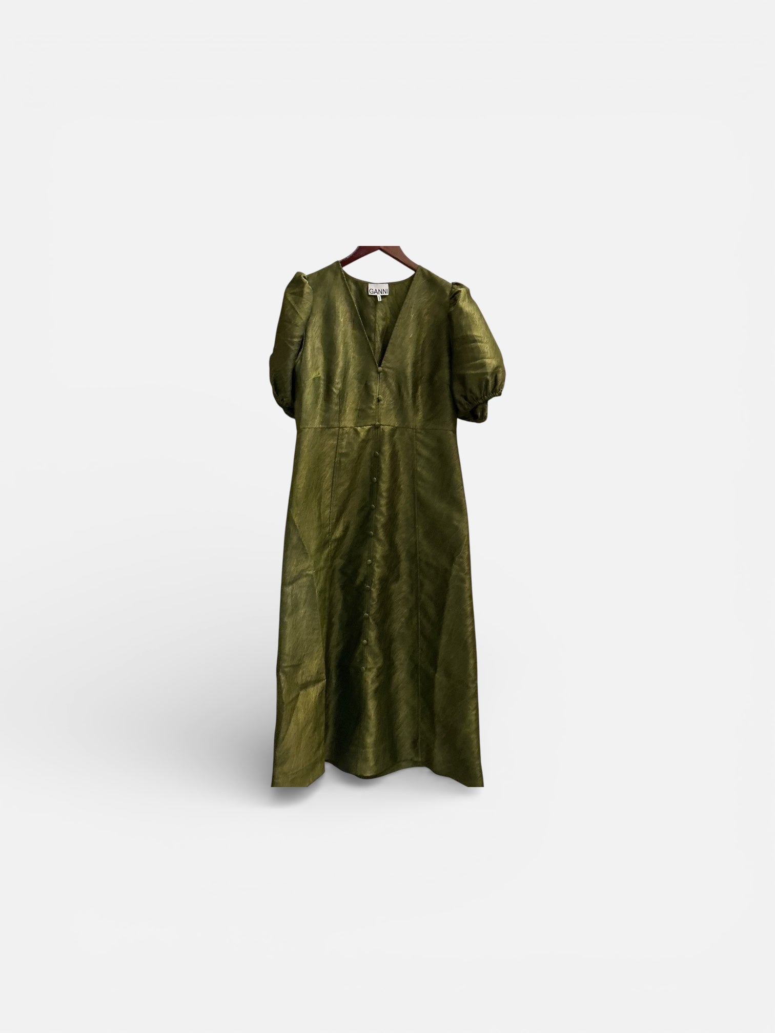 red midi linen dress Red Linen Dominica Midi Dress main image 1