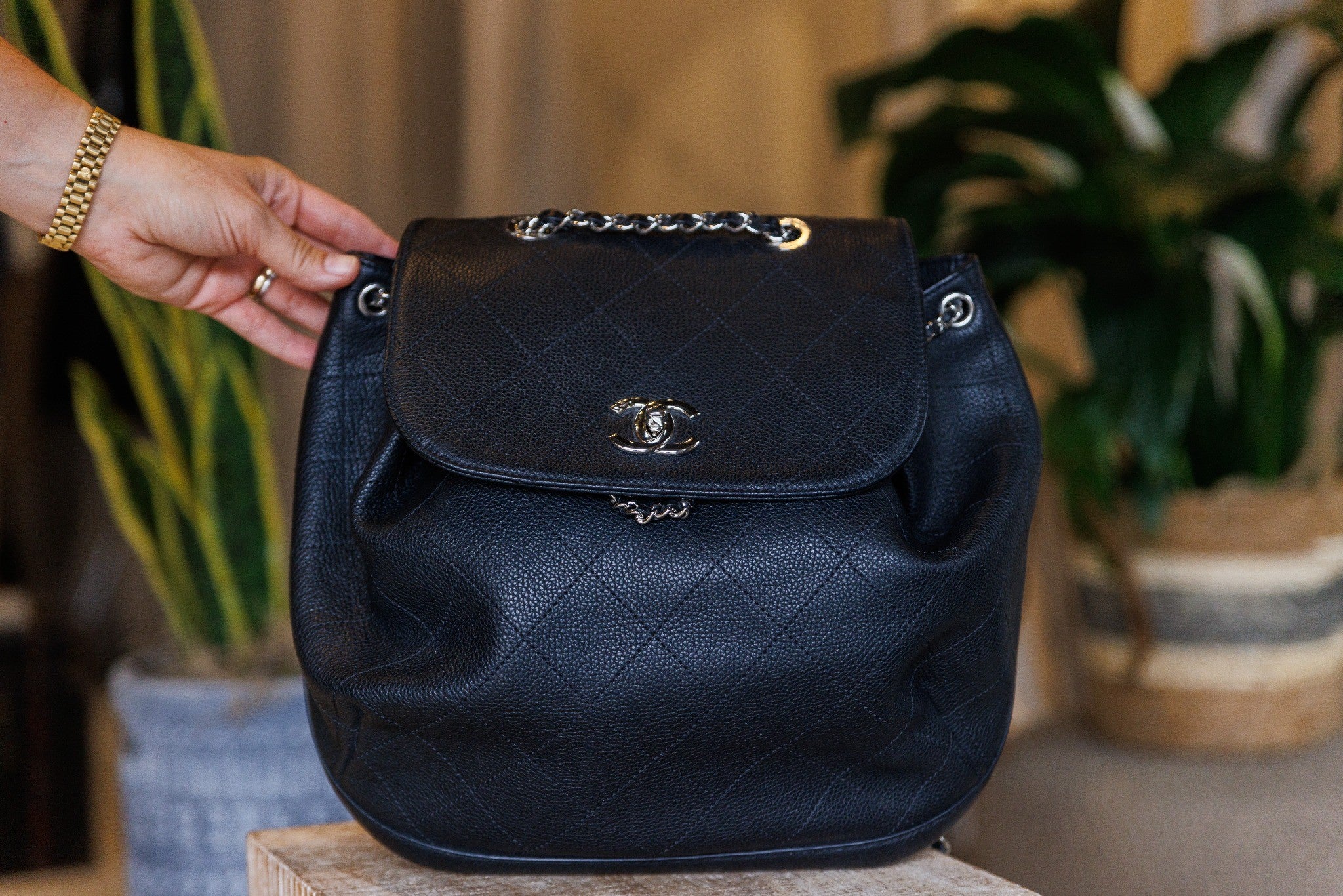 Chanel Quilted CC Backpack