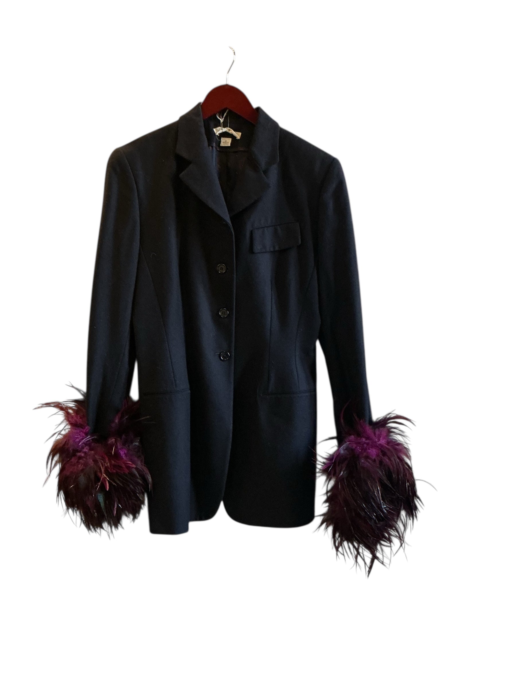 Anne Klein Feather Cuff Blazer