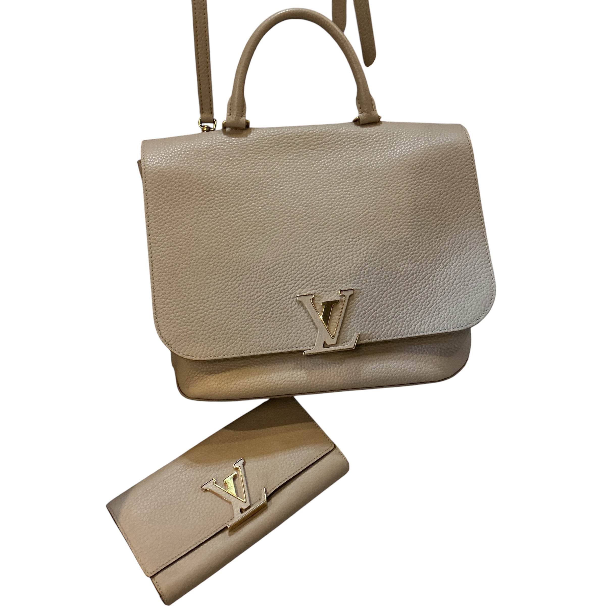 Louis Vuitton Taupe Handbag & Wallet