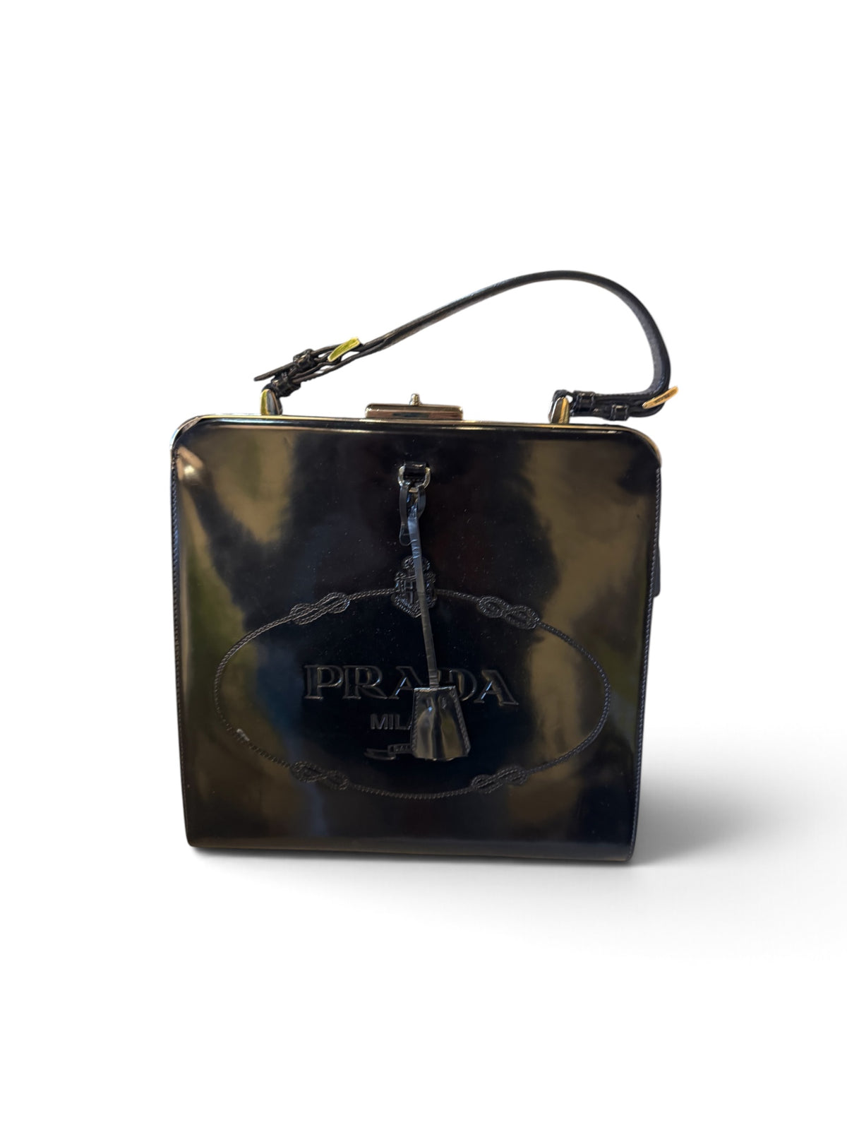 Prada Vintage Black Patent Handbag